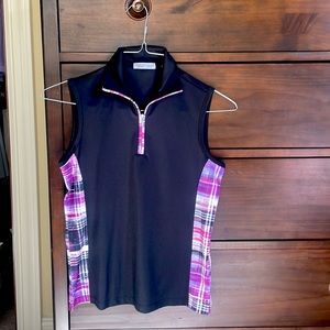 Black Bermuda Sands XP sleeveless golf top